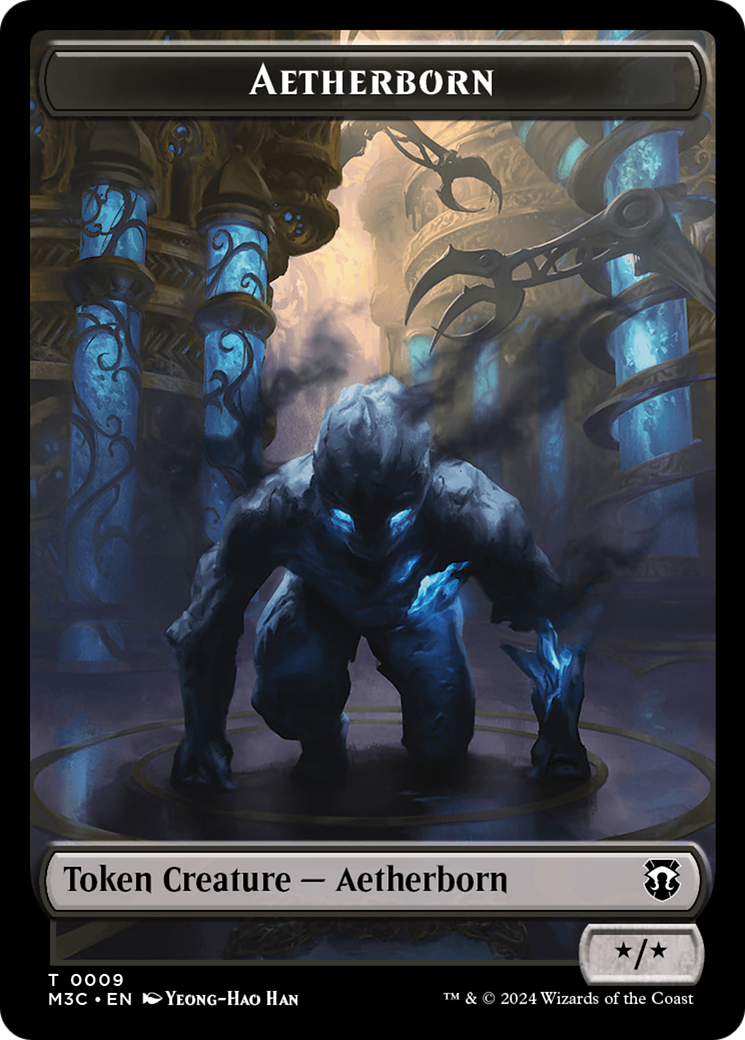 Aetherborn (Ripple Foil) // Servo Double-Sided Token [Modern Horizons 3 Commander Tokens] | Galaxy Games LLC