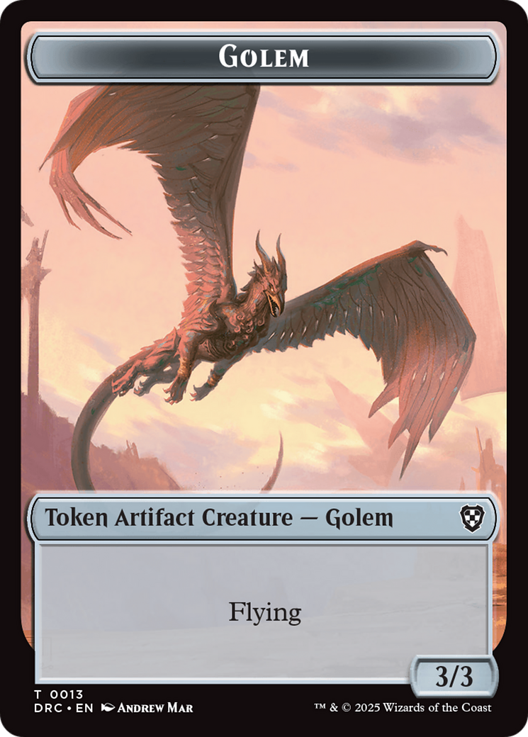 Golem (0013) // Nalaar Aetherjet Double-Sided Token [Aetherdrift Tokens] | Galaxy Games LLC