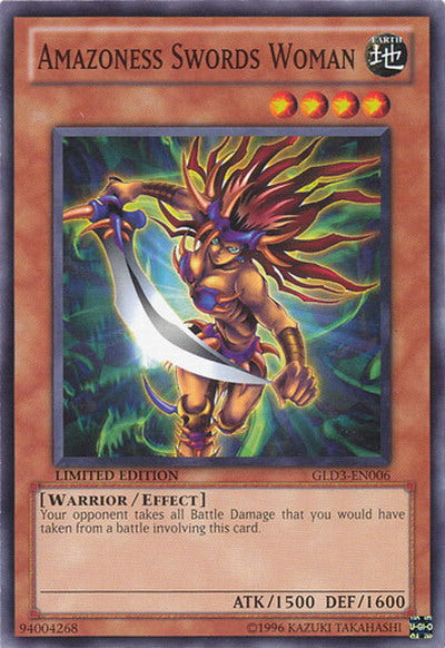 Amazoness Swords Woman [GLD3-EN006] Common | Galaxy Games LLC