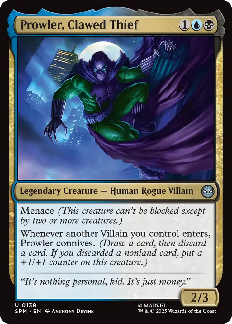 Prowler, Clawed Thief [Marvel's Spider-Man] | Galaxy Games LLC