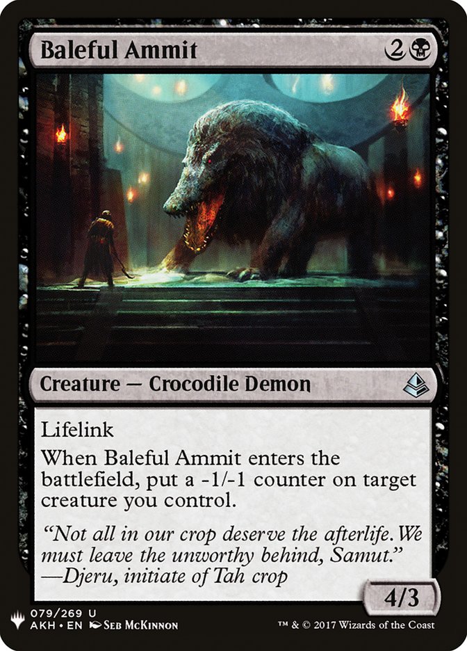 Baleful Ammit [Mystery Booster] | Galaxy Games LLC