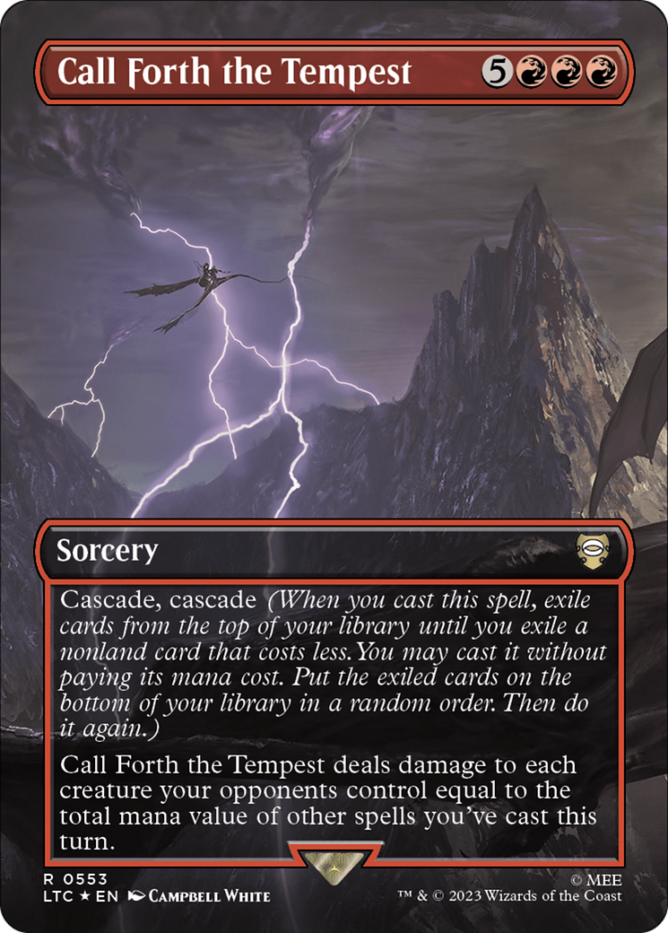 Call Forth the Tempest (Borderless) (Surge Foil) [The Lord of the Rings: Tales of Middle-Earth Commander] | Galaxy Games LLC