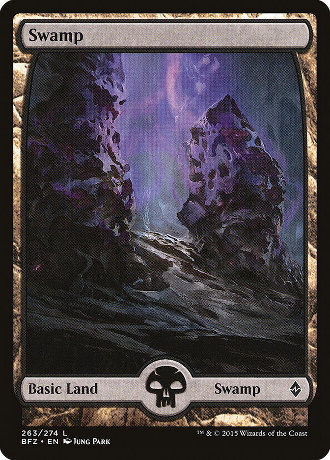 Swamp (263) (Full Art) [Battle for Zendikar] | Galaxy Games LLC