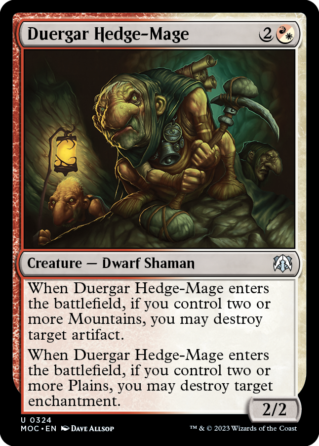 Duergar Hedge-Mage [March of the Machine Commander] | Galaxy Games LLC
