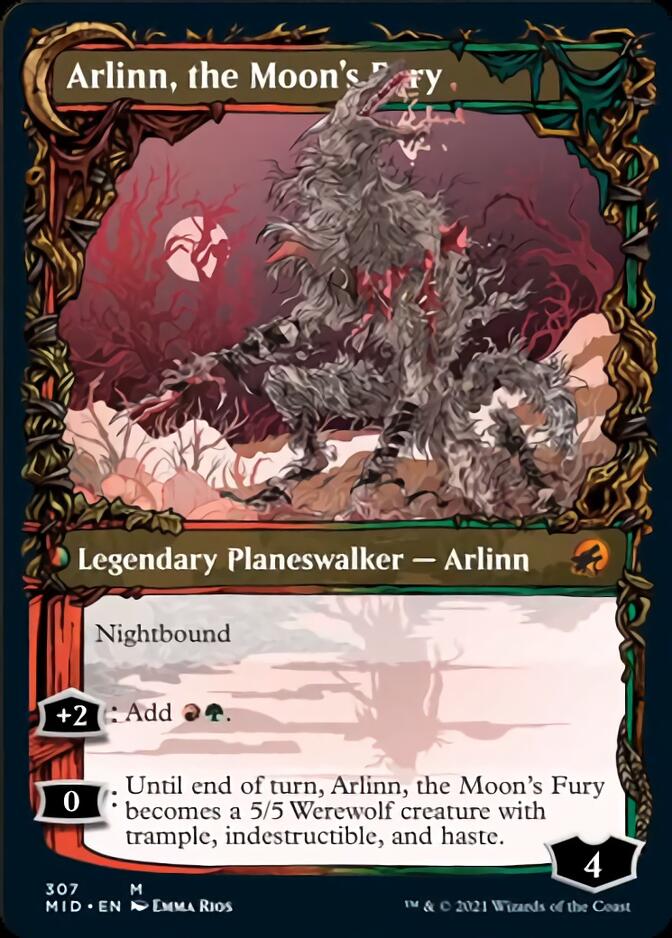 Arlinn, the Pack's Hope // Arlinn, the Moon's Fury (Showcase Equinox) [Innistrad: Midnight Hunt] | Galaxy Games LLC