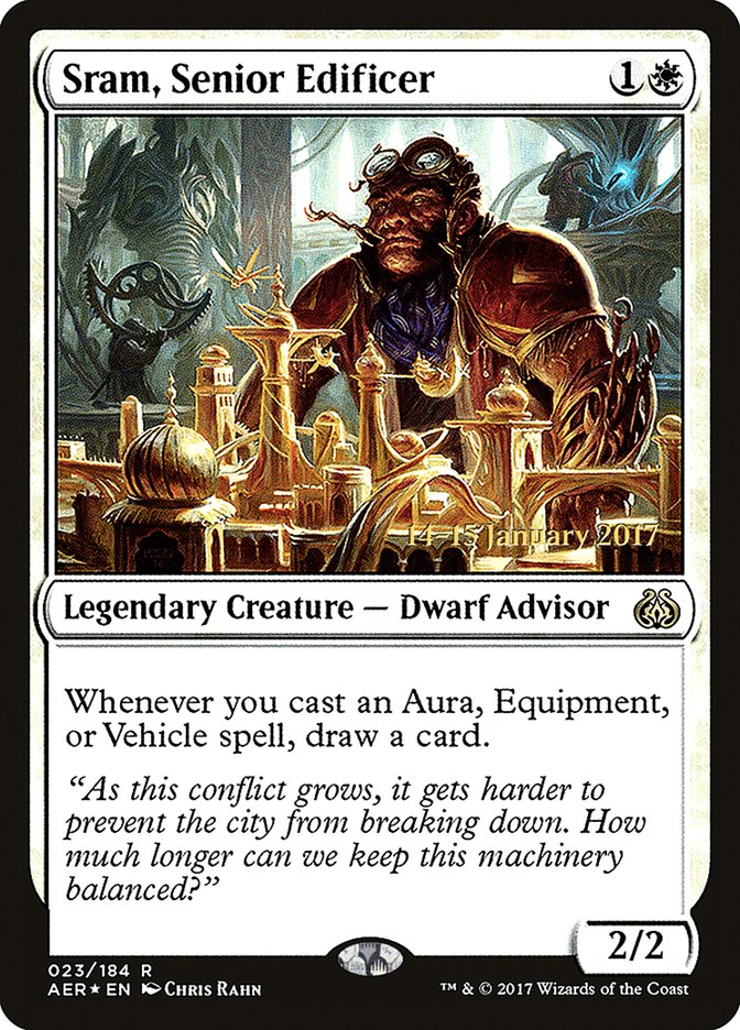 Sram, Senior Edificer [Aether Revolt Prerelease Promos] | Galaxy Games LLC