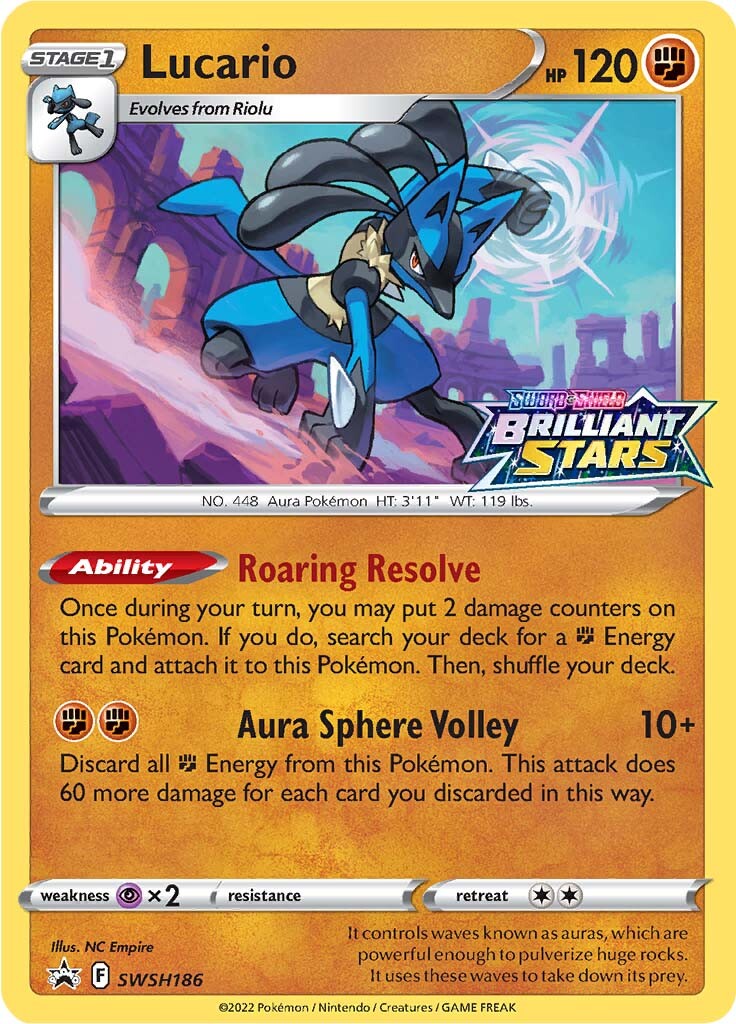 Lucario (SWSH186) (Prerelease Promo) [Sword & Shield: Black Star Promos] | Galaxy Games LLC