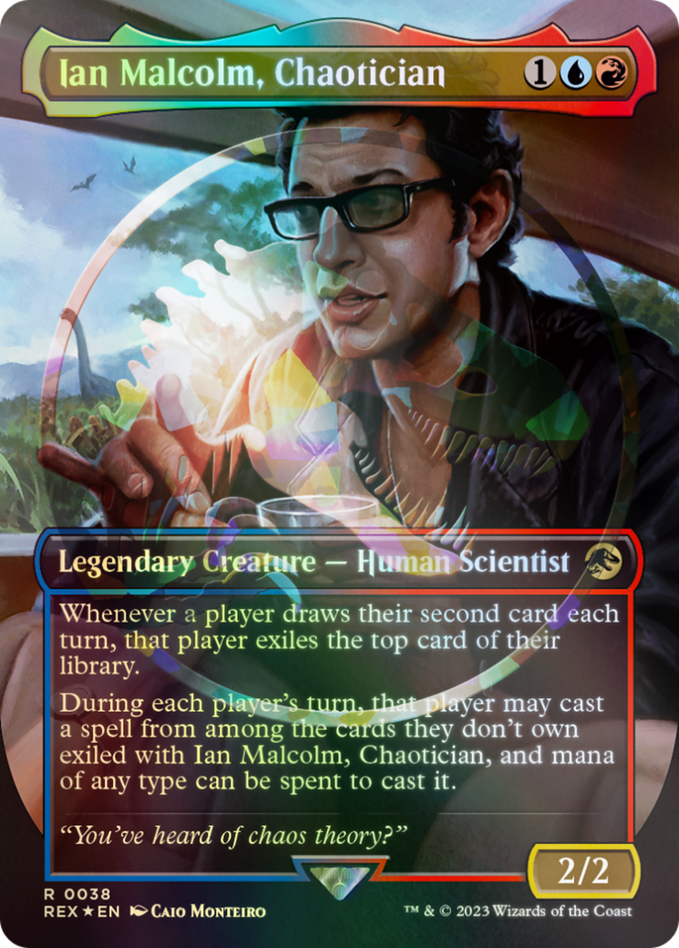 Ian Malcolm, Chaotician (Emblem) (Borderless) [Jurassic World Collection Tokens] | Galaxy Games LLC