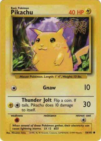 Pikachu (58/102) (PokeTour 1999 Promo) [Miscellaneous Cards] | Galaxy Games LLC