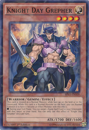 Knight Day Grepher [BP03-EN109] Shatterfoil Rare | Galaxy Games LLC