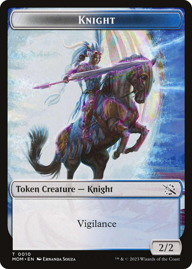 Thopter // Knight (10) Double-Sided Token [March of the Machine Tokens] | Galaxy Games LLC
