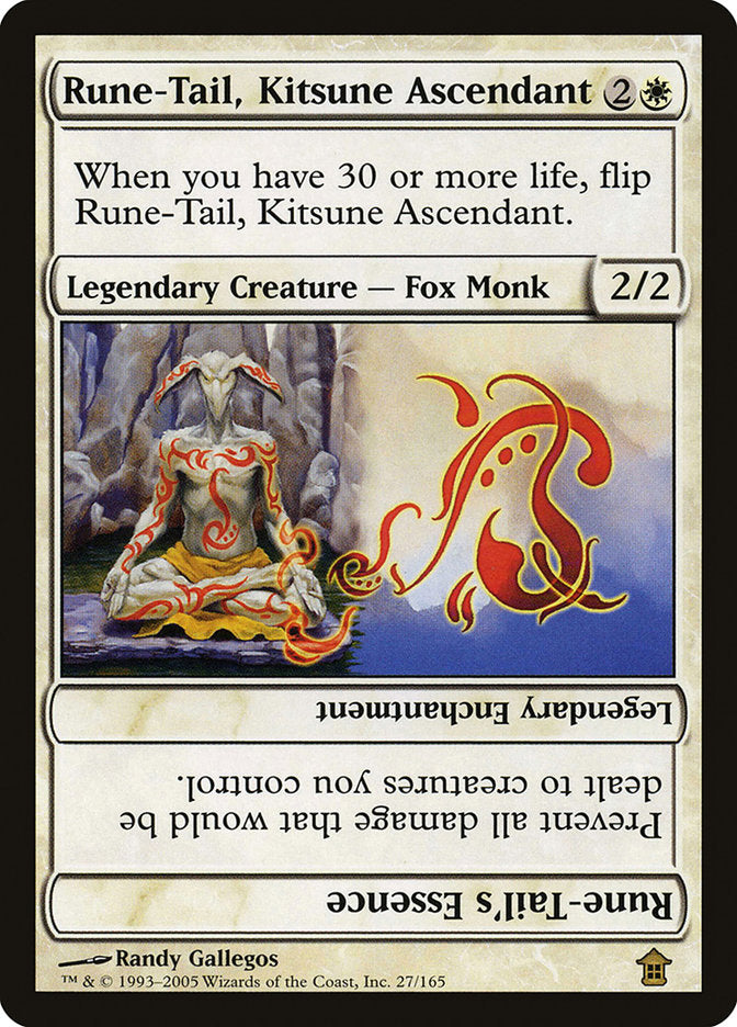 Rune-Tail, Kitsune Ascendant // Rune-Tail's Essence [Saviors of Kamigawa] | Galaxy Games LLC