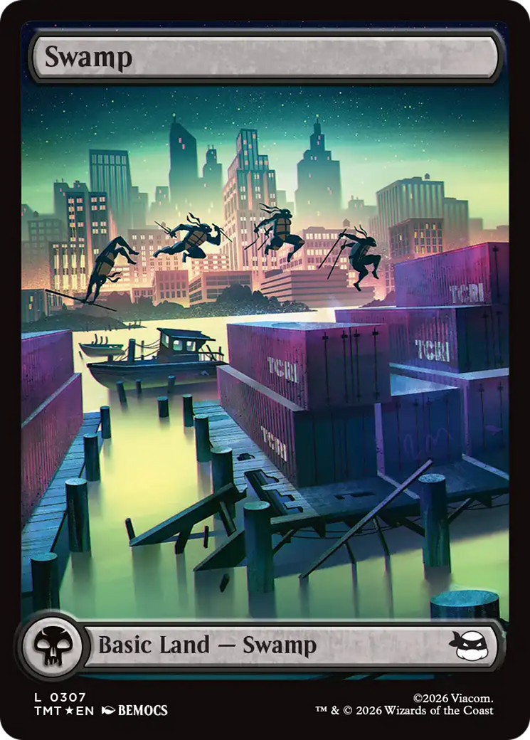 Swamp (0307) (Surge Foil) [Teenage Mutant Ninja Turtles] | Galaxy Games LLC