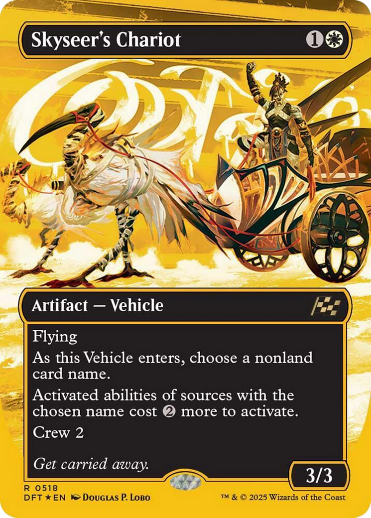 Skyseer's Chariot (Borderless) (First-Place Foil) [Aetherdrift] | Galaxy Games LLC