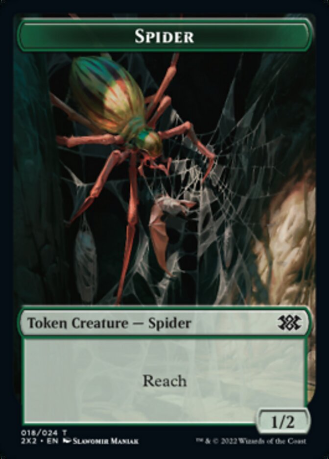 Spider // Aven Initiate Double-Sided Token [Double Masters 2022 Tokens] | Galaxy Games LLC