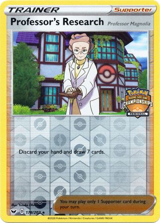 Professor's Research (178/202) (Regional Championship Promo) [Sword & Shield: Base Set] | Galaxy Games LLC