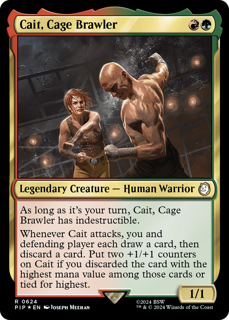 Cait, Cage Brawler (Surge Foil) [Fallout] | Galaxy Games LLC