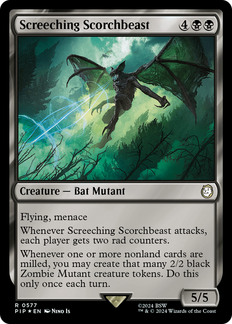 Screeching Scorchbeast (Surge Foil) [Fallout] | Galaxy Games LLC