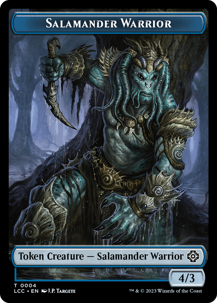 Salamander Warrior // Treasure Double-Sided Token [The Lost Caverns of Ixalan Commander Tokens] | Galaxy Games LLC