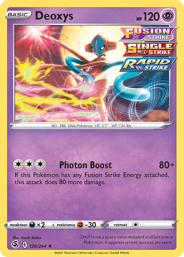 Deoxys (120/264) (Theme Deck Exclusive) [Sword & Shield: Fusion Strike] | Galaxy Games LLC