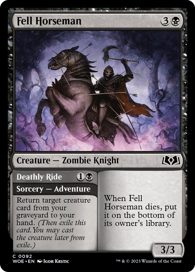 Fell Horseman // Deathly Ride [Wilds of Eldraine] | Galaxy Games LLC