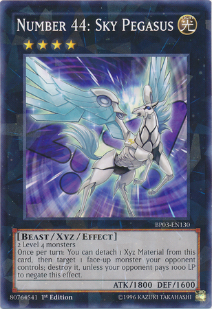 Number 44: Sky Pegasus [BP03-EN130] Shatterfoil Rare | Galaxy Games LLC