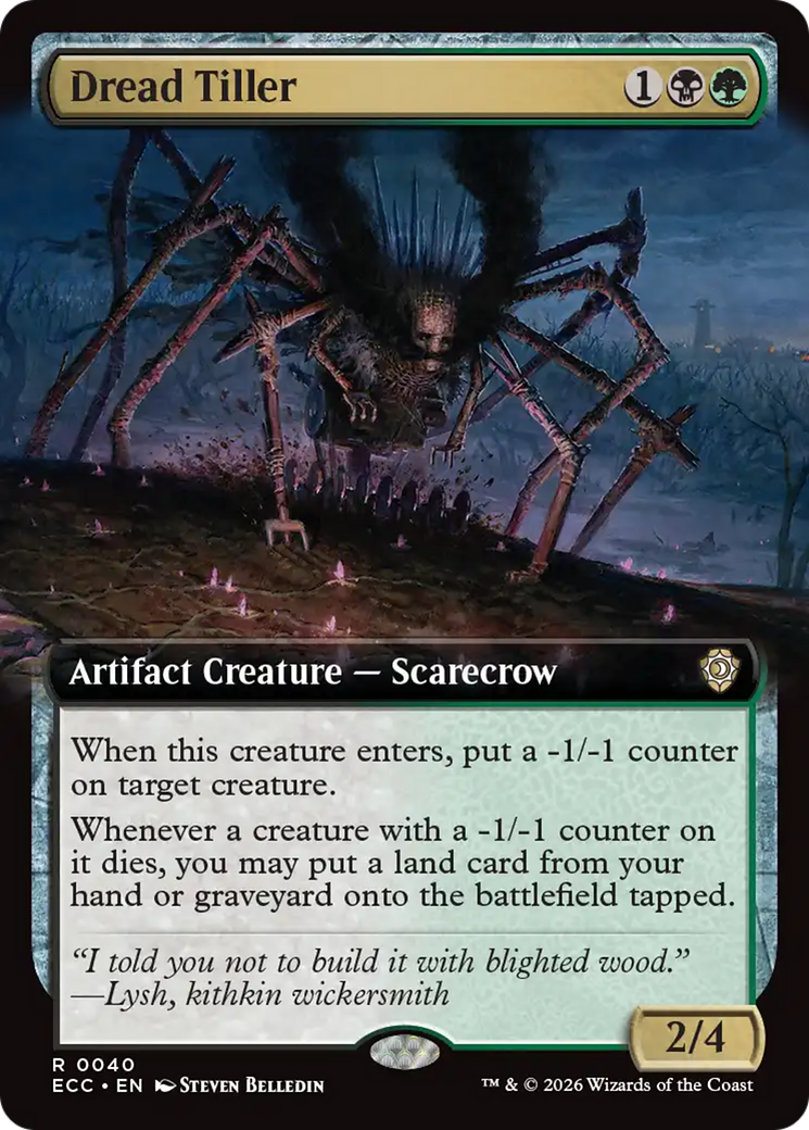 Dread Tiller (Extended Art) [Lorwyn Eclipsed Commander] | Galaxy Games LLC