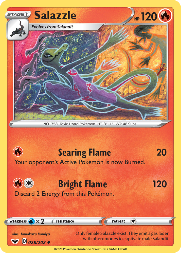 Salazzle (028/202) [Sword & Shield: Base Set] | Galaxy Games LLC