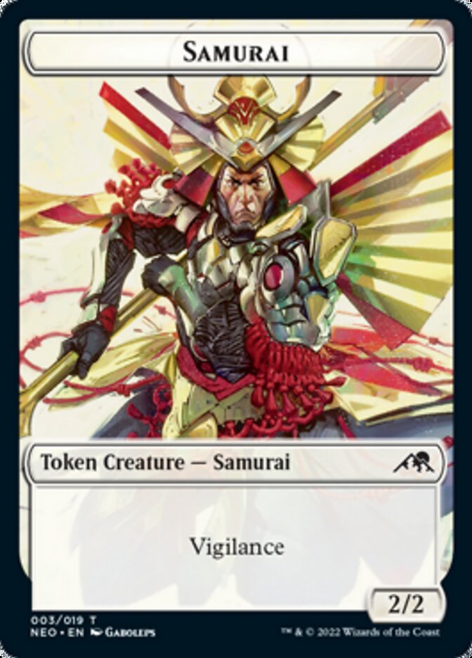 Samurai // Rat Rogue Double-Sided Token [Kamigawa: Neon Dynasty Tokens] | Galaxy Games LLC
