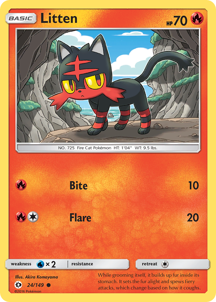 Litten (24/149) [Sun & Moon: Base Set] | Galaxy Games LLC