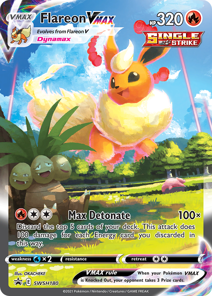 Flareon VMAX (SWSH180) (Jumbo Card) [Sword & Shield: Black Star Promos] | Galaxy Games LLC