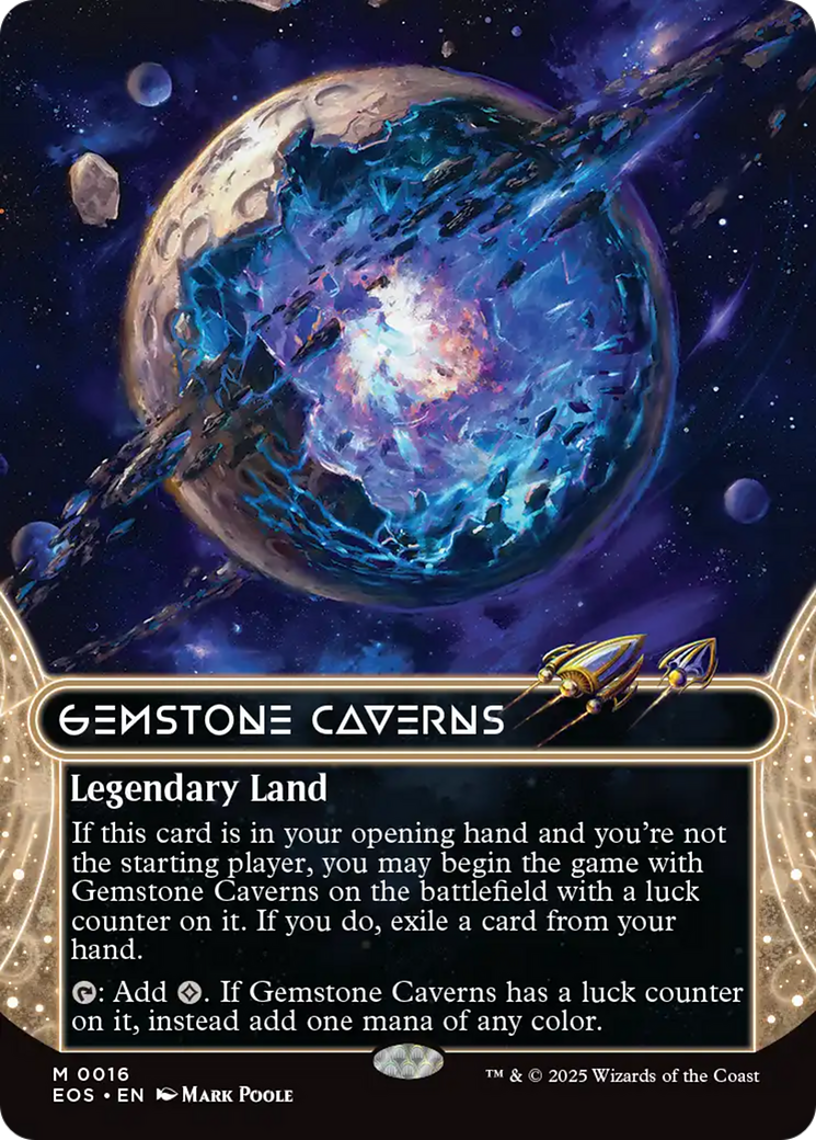 Gemstone Caverns (0016) (Borderless) [Edge of Eternities: Stellar Sights] | Galaxy Games LLC