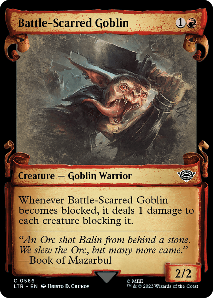Battle-Scarred Goblin [The Lord of the Rings: Tales of Middle-Earth Showcase Scrolls] | Galaxy Games LLC