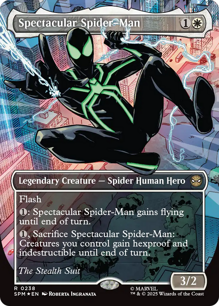 Spectacular Spider-Man (0238) (Borderless) (Textured Foil) [Marvel's Spider-Man] | Galaxy Games LLC
