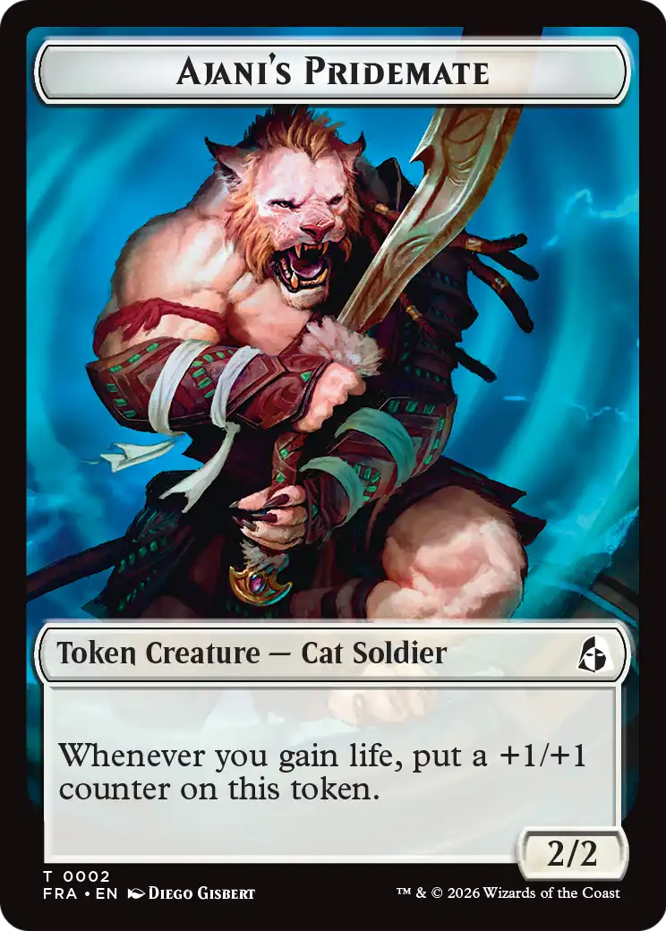 Ajani's Pridemate // Mowu Double-Sided Token [Reality Fracture Tokens] | Galaxy Games LLC