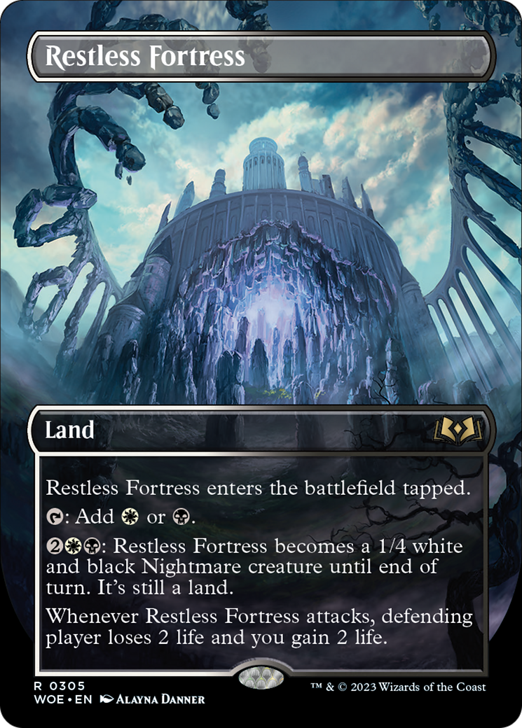Restless Fortress (Borderless Alternate Art) [Wilds of Eldraine] | Galaxy Games LLC