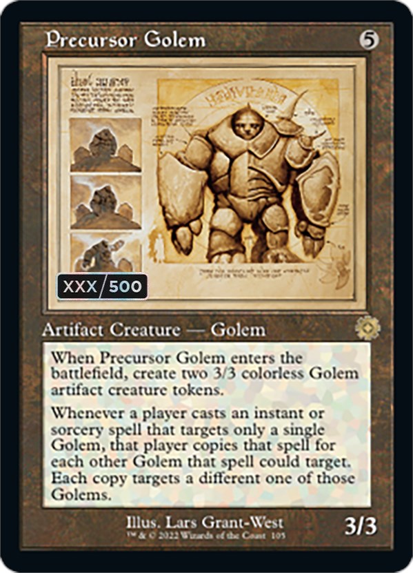 Precursor Golem (Retro Schematic) (Serialized) [The Brothers' War Retro Artifacts] | Galaxy Games LLC