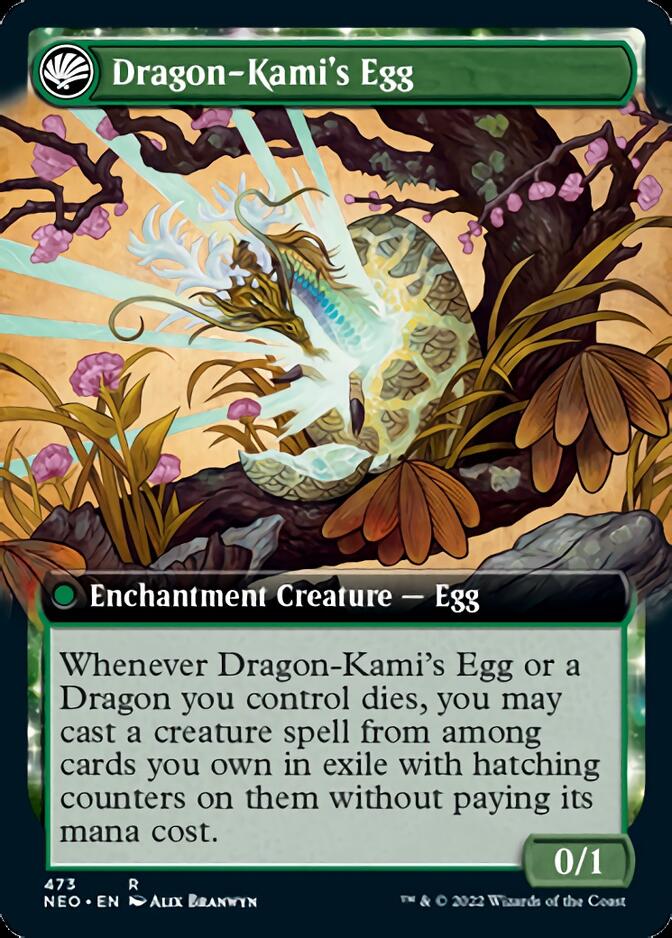 The Dragon-Kami Reborn // Dragon-Kami's Egg (Extended Art) [Kamigawa: Neon Dynasty] | Galaxy Games LLC