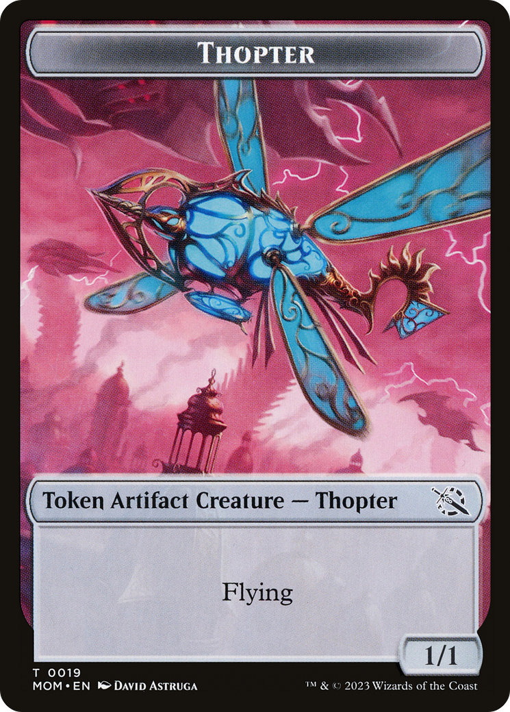 Thopter // Knight (10) Double-Sided Token [March of the Machine Tokens] | Galaxy Games LLC