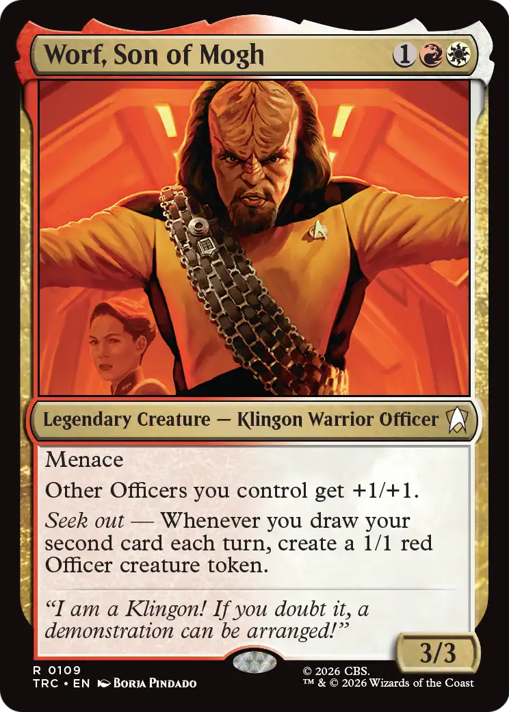 Worf, Son of Mogh (Surge Foil) [Star Trek Commander] | Galaxy Games LLC
