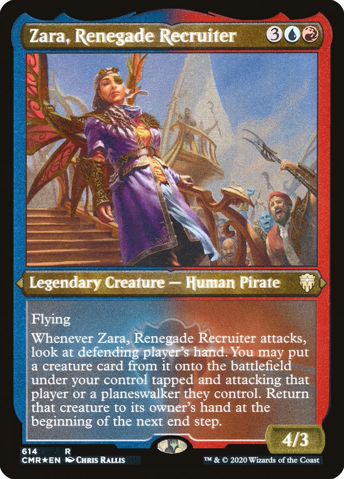 Zara, Renegade Recruiter (Etched) [Commander Legends] | Galaxy Games LLC
