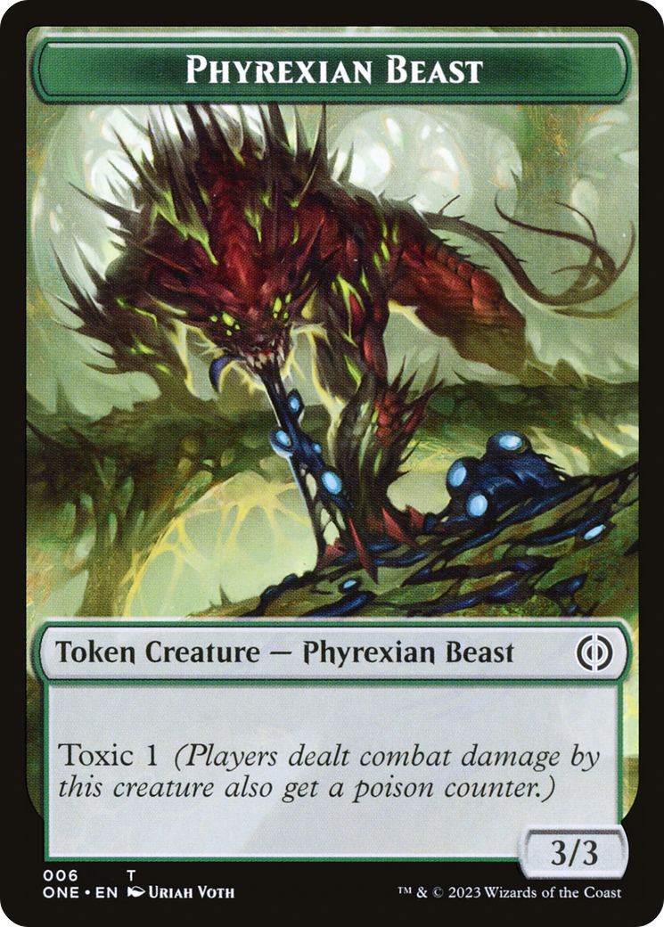 Phyrexian Goblin // Phyrexian Beast Double-Sided Token [Phyrexia: All Will Be One Tokens] | Galaxy Games LLC