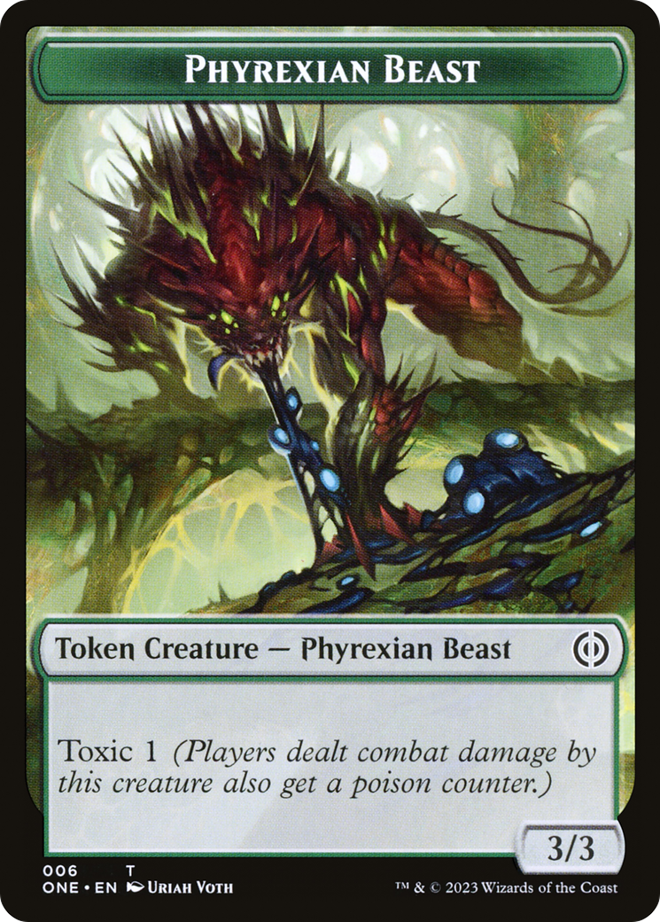 Phyrexian Beast Token [Phyrexia: All Will Be One Tokens] | Galaxy Games LLC