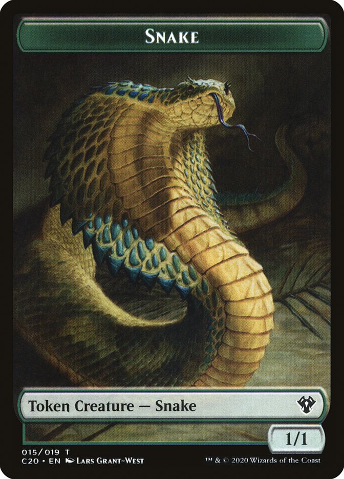 Beast (010) // Snake Double-Sided Token [Commander 2020 Tokens] | Galaxy Games LLC