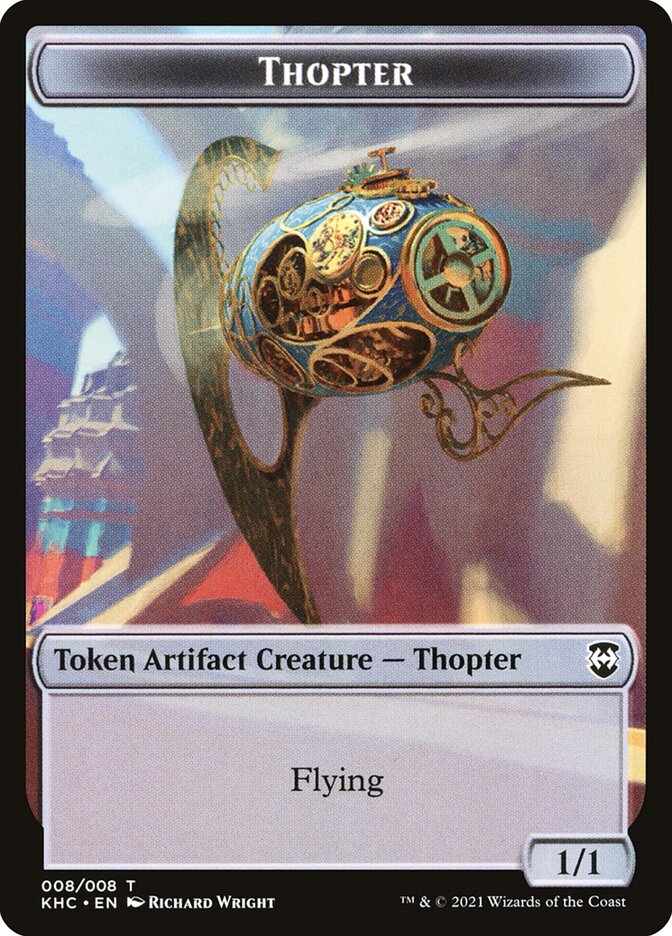 Dragon // Thopter Double-Sided Token [Kaldheim Commander Tokens] | Galaxy Games LLC