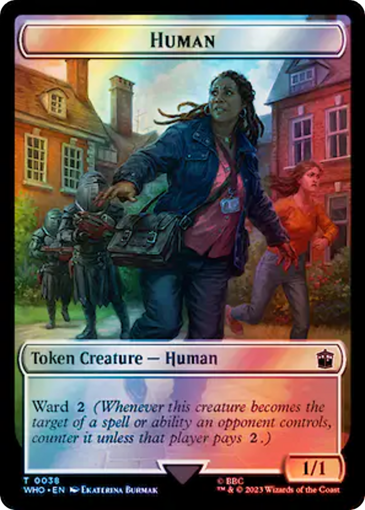 Human (0038) // Food (0059) Double-Sided Token (Surge Foil) [Doctor Who Tokens] | Galaxy Games LLC