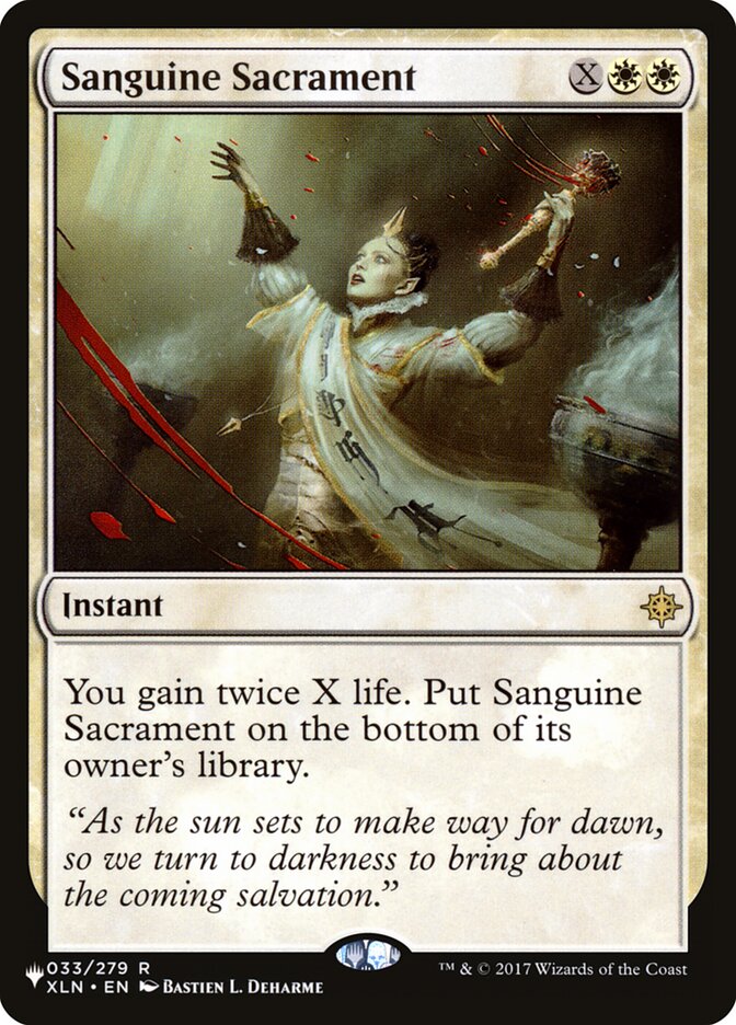 Sanguine Sacrament [The List] | Galaxy Games LLC