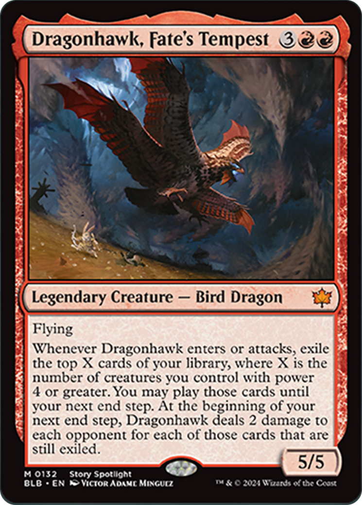 Dragonhawk, Fate's Tempest [Bloomburrow] | Galaxy Games LLC