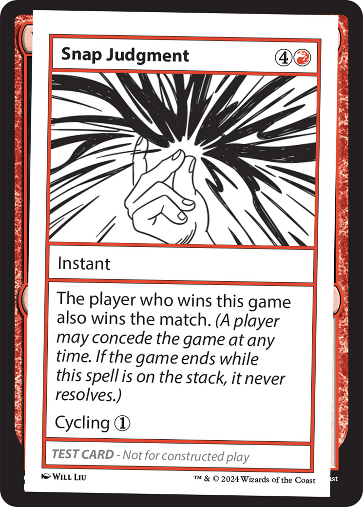 Snap Judgment [Mystery Booster 2 Playtest Cards] | Galaxy Games LLC