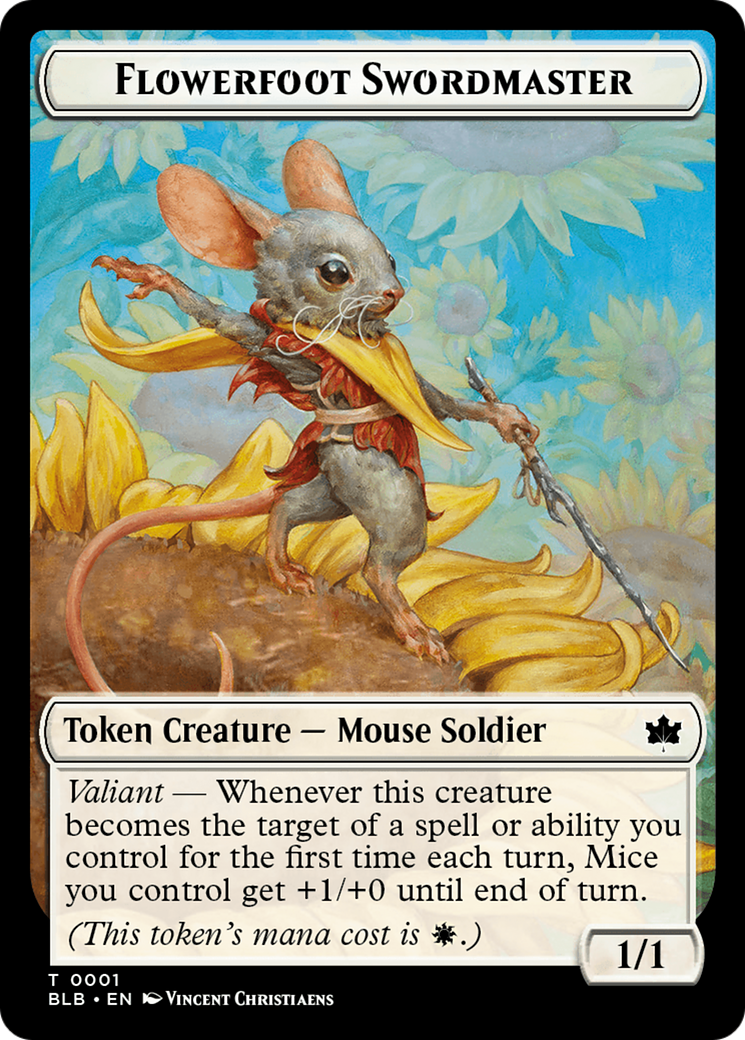 Flowerfoot Swordmaster Token [Bloomburrow Tokens] | Galaxy Games LLC